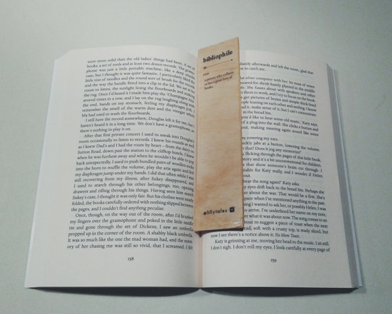 CHUFFED BIBLIOPHILE - wooden bookmark.