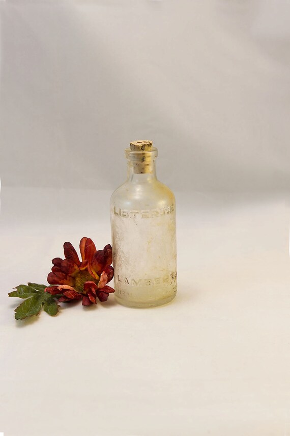 Antique Glass Listerine Bottle