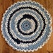 Rag Rug Blue 22.5 Crocheted Round Rag Rug Nursery Rug