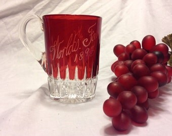 WORLDS FAIR 1893 - Souvenier Glass Mug