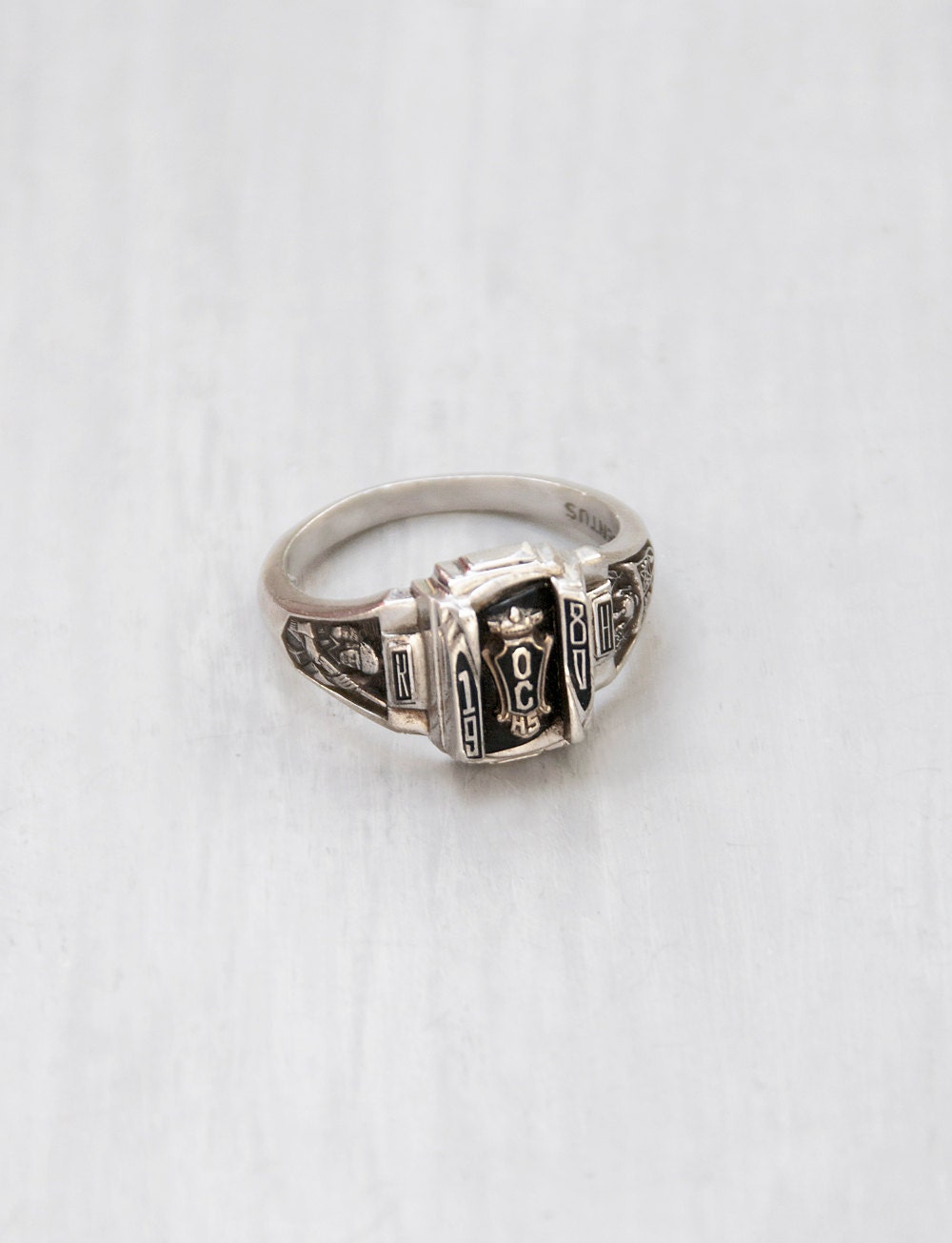 Vintage 1980 Class Ring Argentus Silver Size by CuriosityCabinet