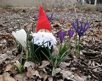 garden lawn gnome softie stuffed toy knitting PATTERN - instant download - permission to sell finished items