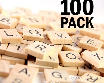 Bulk Scrabble Tiles. Wood Letter Tiles. Scrabble Pendant Supplies. New. AnnieHowes