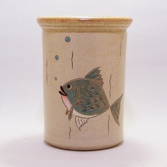 Fun Fish Pottery Utensil Holder and Vase Limited Series 17