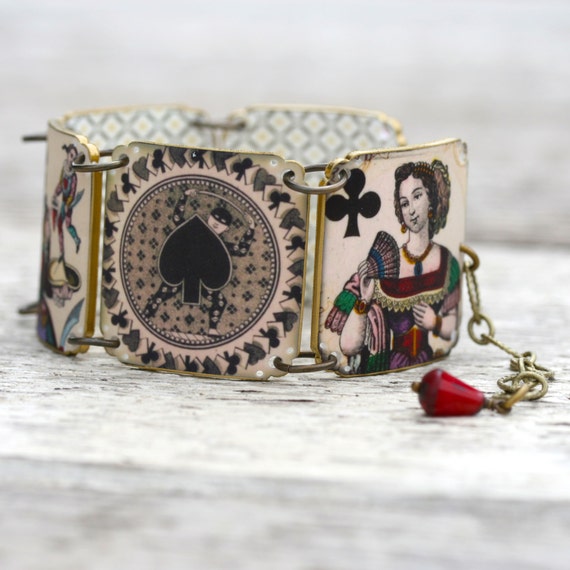 Playing Card Bracelet Playing Card Jewelry Deck of Cards Vegas