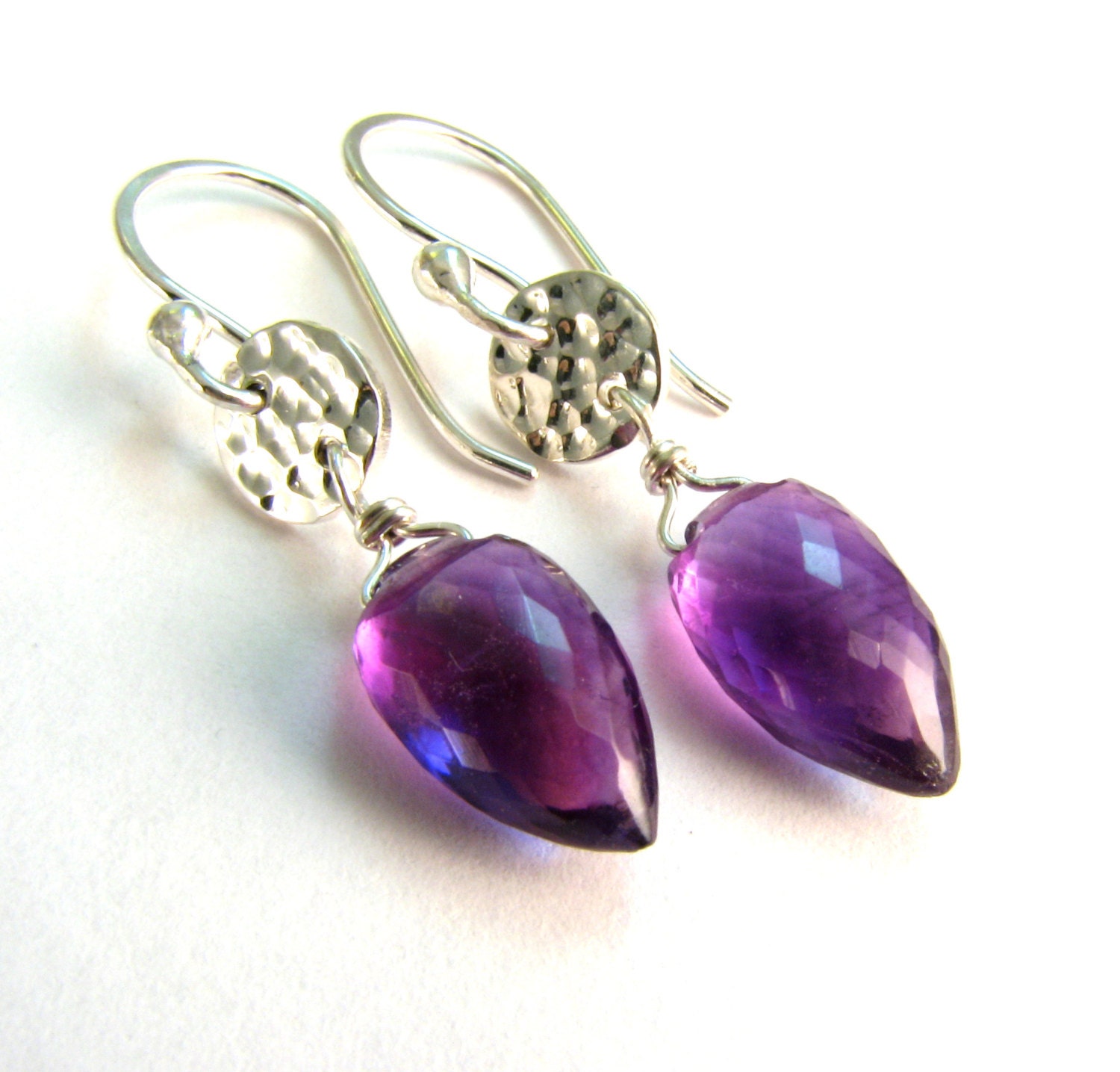 Amethyst Earrings African Amethyst Purple Earrings