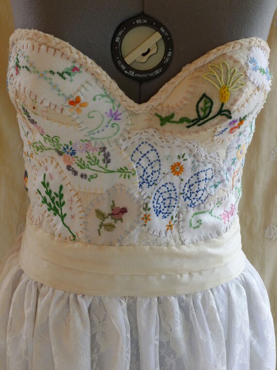 Custom Meadow Bustier Dress...... whimsical woodland country