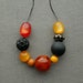 bitches brew - necklace, vintage lucite and gunmetal