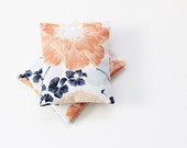 Lavender Sachets, Peach and Navy Floral, Scented Drawer Sachets, Modern Boho