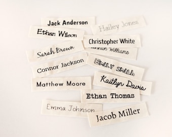 Organic Cotton Name Labels - sew on name tags (clothing labels) for children's clothing