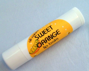 Sweet Orange Calendula Lip Balm- Healing Balm for Dry Lips-Natural Lip Balm