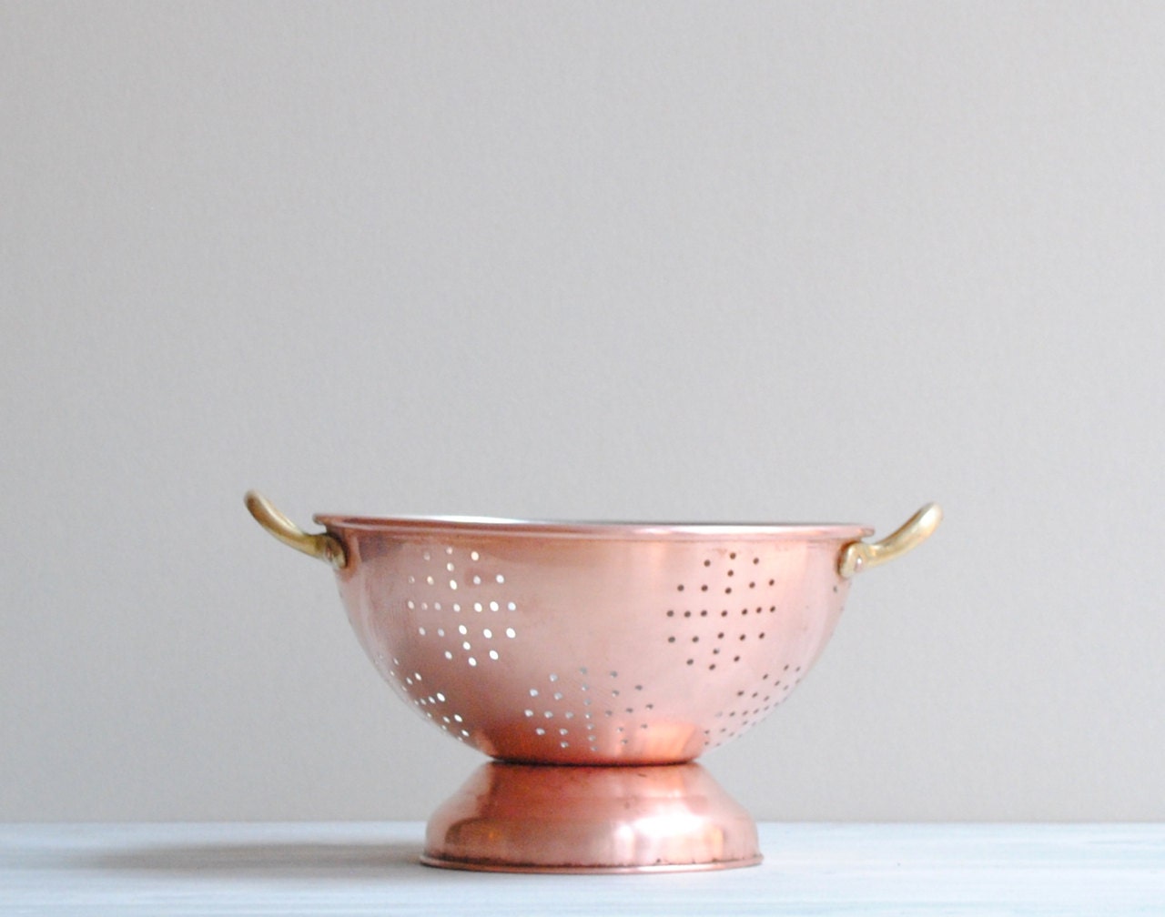 Vintage Copper Colander Strainer