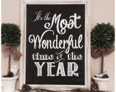 It's the Most Wonderful Time of the Year Chalkboard Printable (Instant Download) Il_170x135