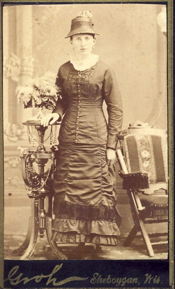 ... as Mrs. August Paget cdv Photo Sheboygan Wisconsin Circa 1880s