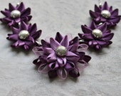 Purple Necklace, Purple Bracelet, Purple Earrings Set, Purple Jewelry Set, Purple Necklaces, Purple Statement Necklace, Plum Necklace