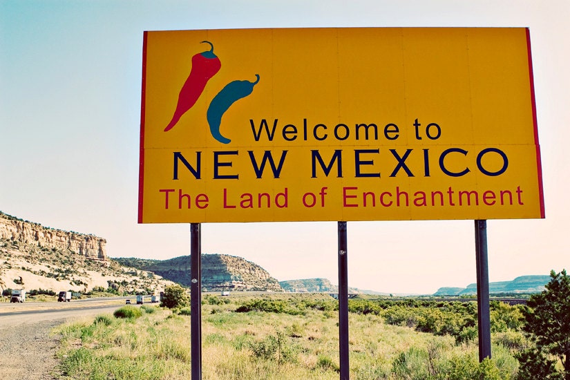 Route 66 Welcome to New Mexico Sign Travel Trailer Decor