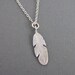 Silver Feather Necklace, Feather Charm, Everyday Jewelry