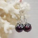 Wine Red Freshwater Pearl Earrings Sterling silver Jewelry Gemstone Earrings Birthstone Jewelry Pearl Earrings