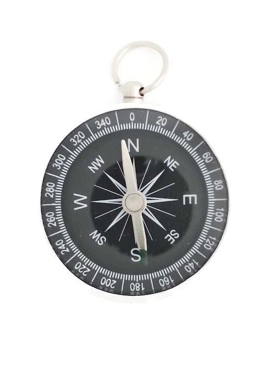 Steampunk Working Compass NSEW Silver Tone by SteampunkSupplyStore