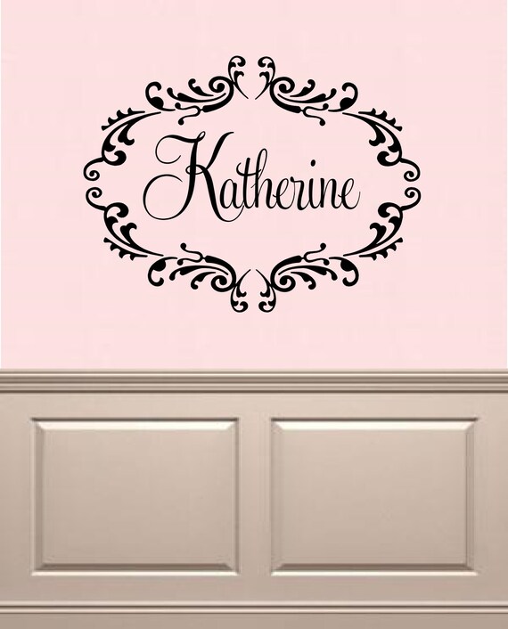 Personalized Frame Monogram Wall Decal Vinyl Lettering Wall Words