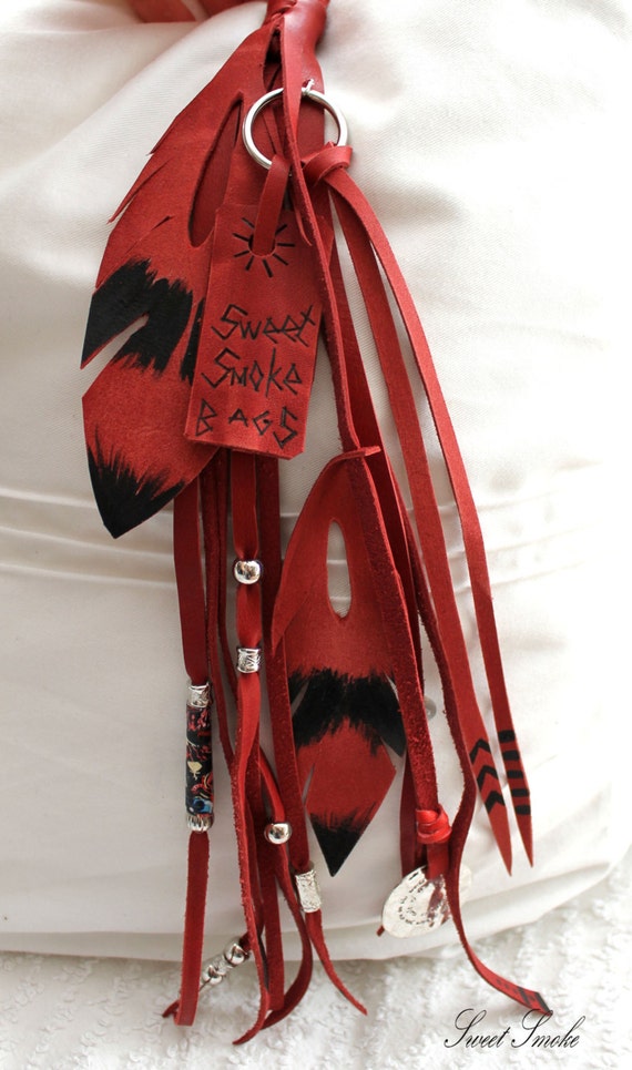 red feather bag