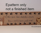 EPATTERN, hand painted sign, Cats sign, paint your own, digital download. painting pattern,
