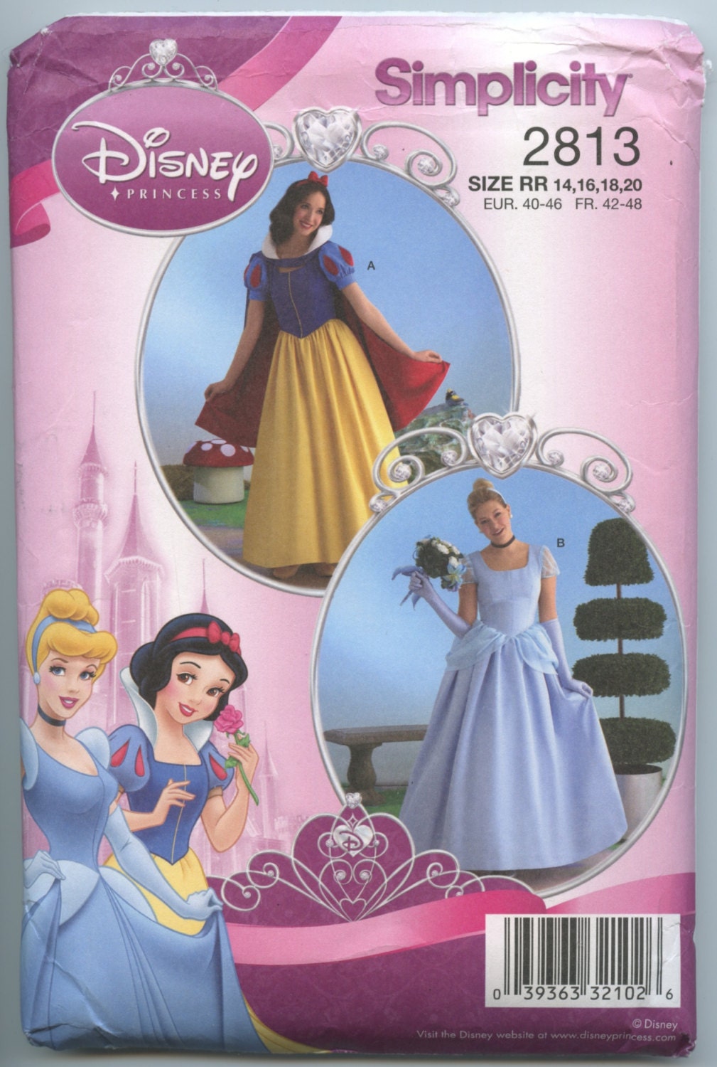 Simplicity 2813 Women's Disney Princess Costume Pattern