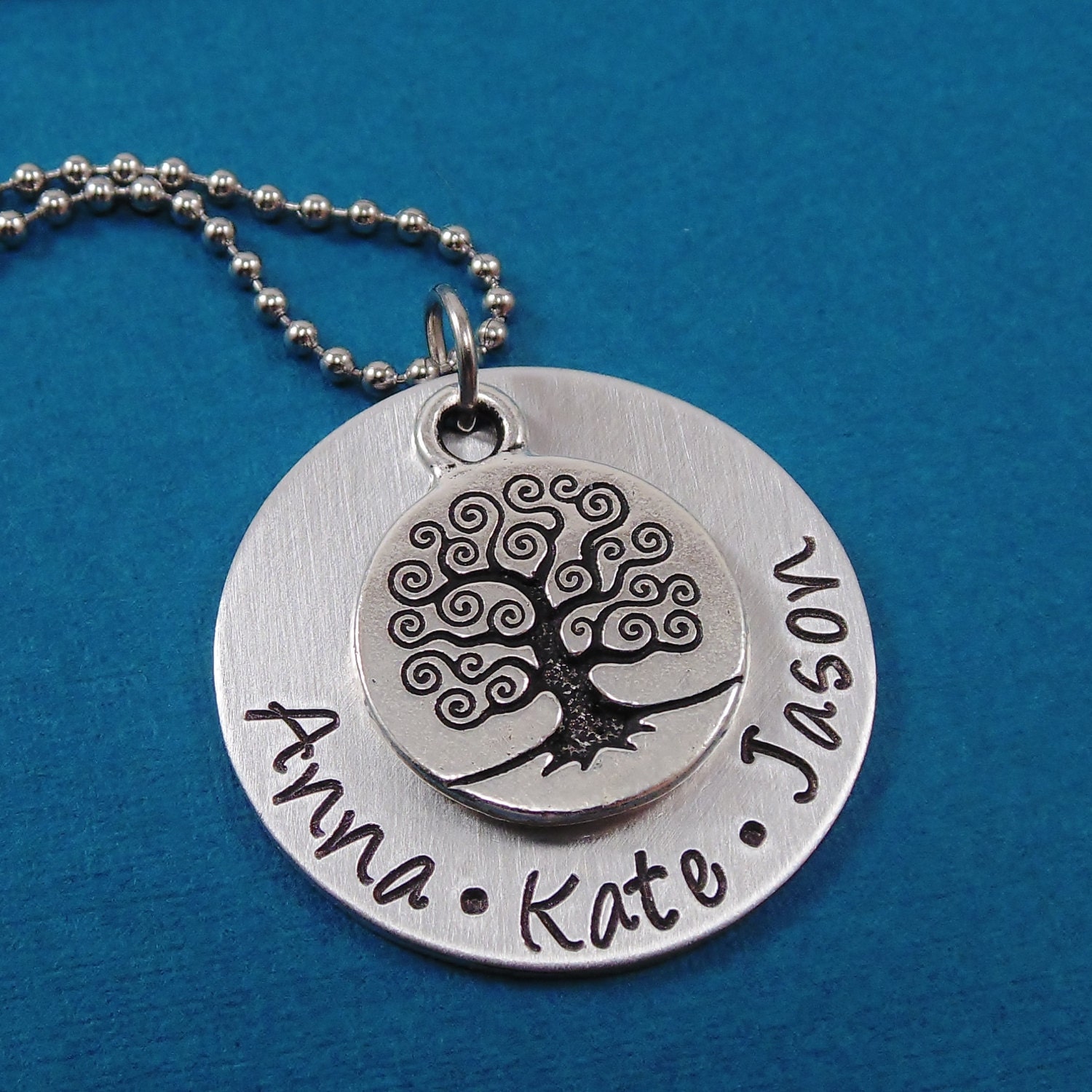 Hand Stamped Jewelry Personalized Necklace by CraftyCreations3