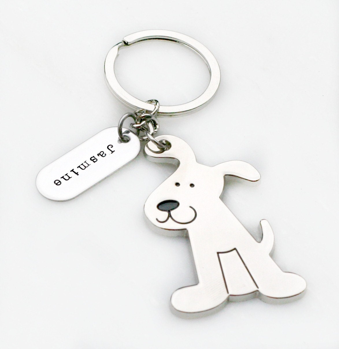 Personalized Dog Keychain Pet Keychain Pet Loss Memorial