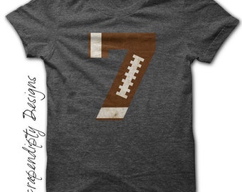 Sports Number Iron on Transfer - Iron on Football Shirt / Football Mom Shirt / Toddler Football Jersey / Sports Birthday Party Print IT450