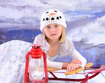 Snowman Hat, snowman photo prop, baby snowman hat, newborn photography prop, snowman photo prop, build a snowman hat