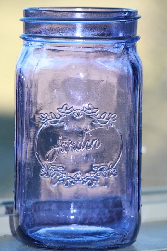 Purple Glass Vintage Style Mason Jar Wedding by TheGlitterboxLC