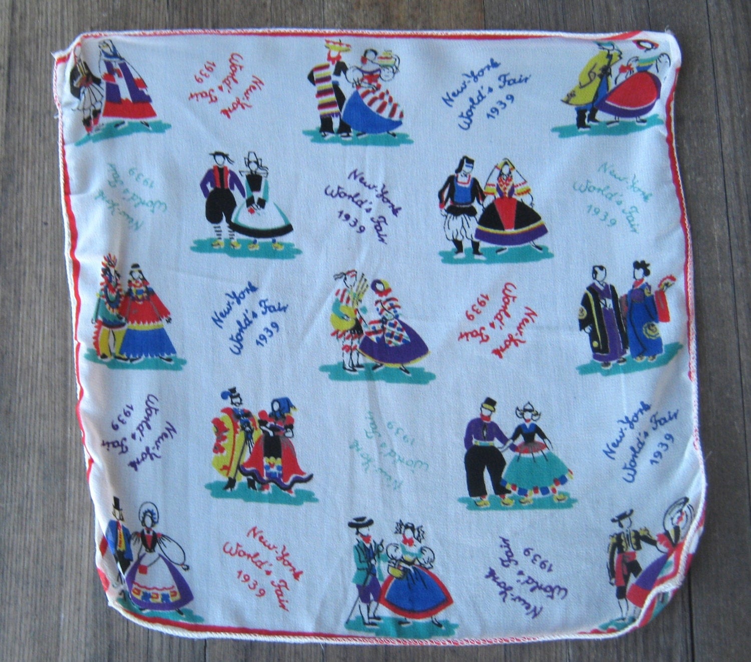 Vintage 1939 World’s Fair Handkerchief – 1930s World’s Fair Souvenir ...