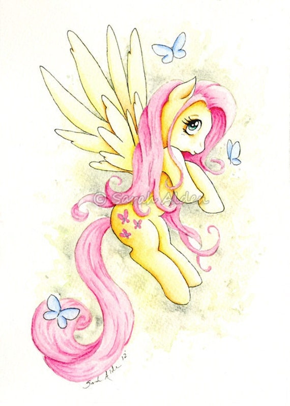 My Little Pony Fluttershy Painting Fluttershy Print MLP Fan