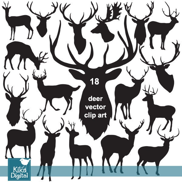 Download Deer Silhouette Clip Art deer vector silhouettes hipster