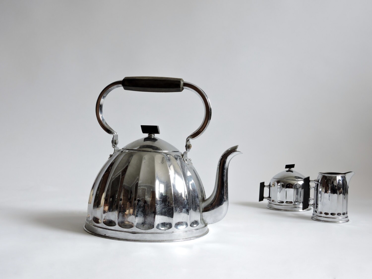 Reserved listing. FDR Rare Art Deco Tea Kettle by owlsongvintage