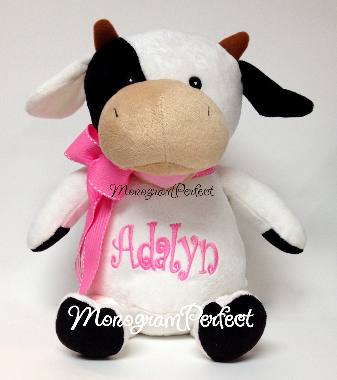 personalized cow stuffed animal