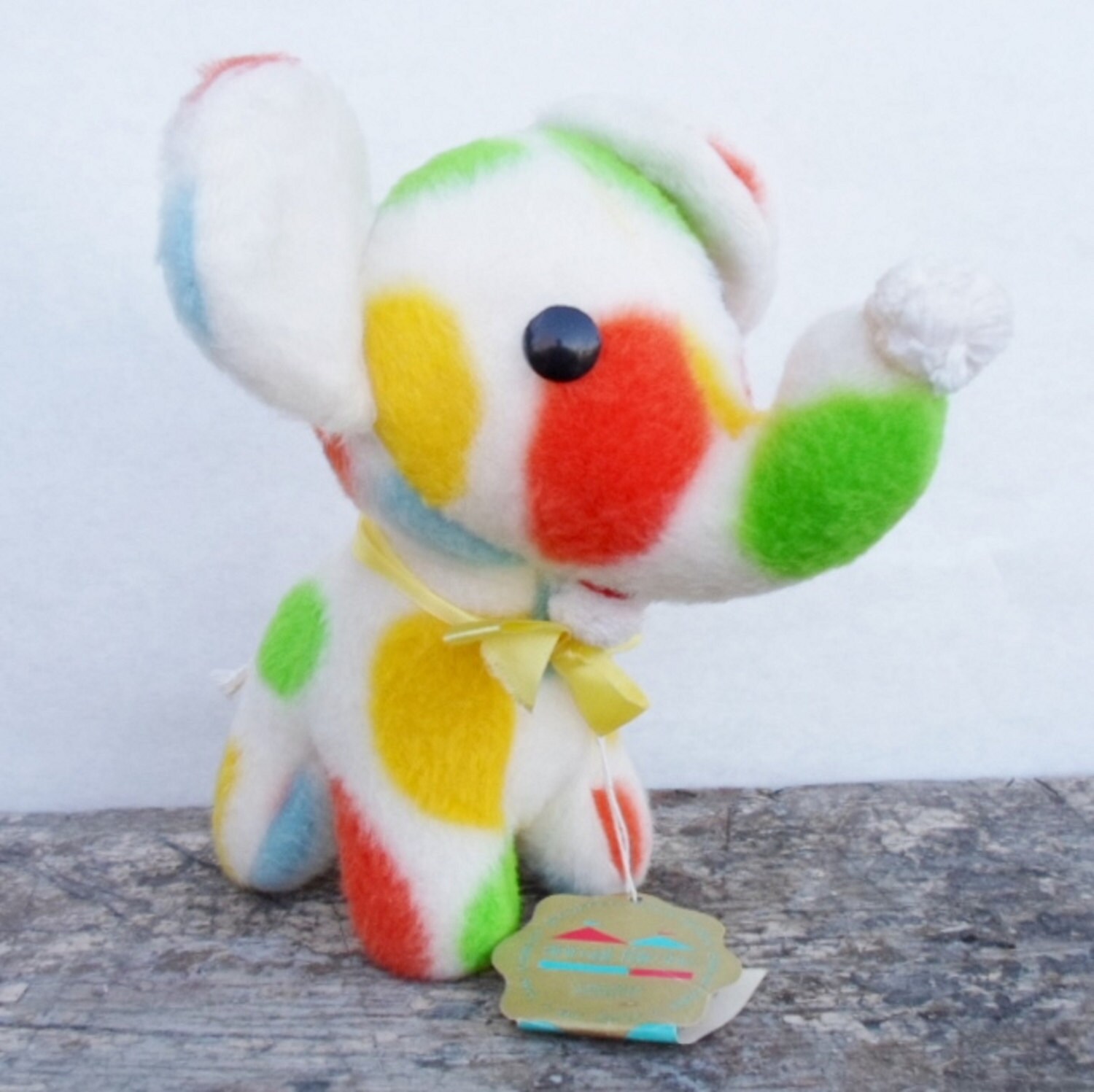 Vintage Animal Fair Inc. Clarabel Stuffed Toy Elephant Made in