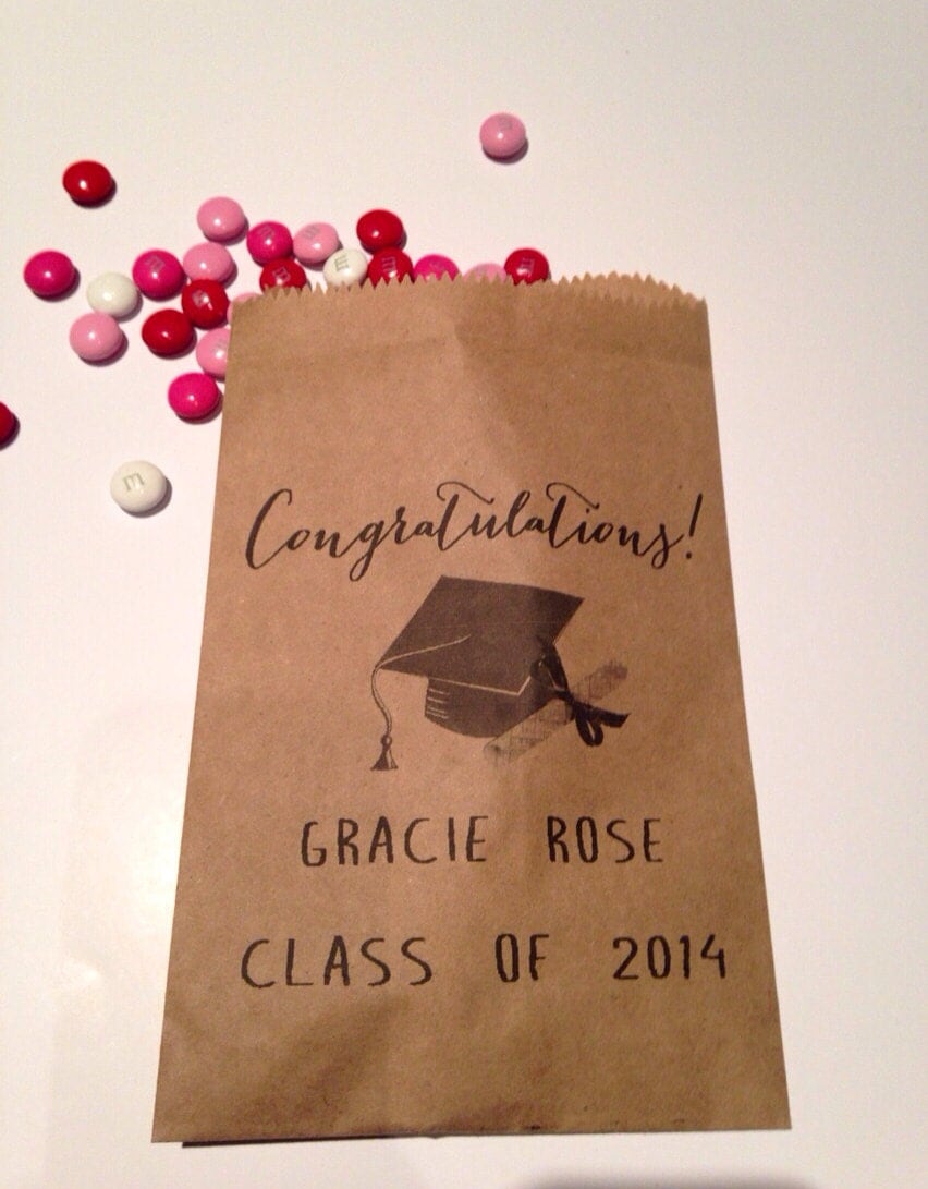 Graduation Candy Buffet Bag Favor Bags Cookie by DetailsonDemand