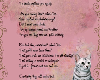 cat sympathy poem on Etsy, a global handmade and vintage marketplace.