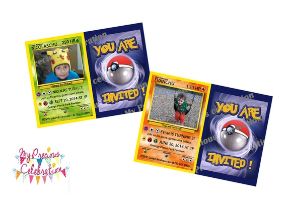 Personalized Pokemon Invitations 6