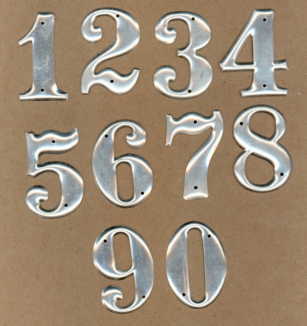 Vintage Metal Numbers 60