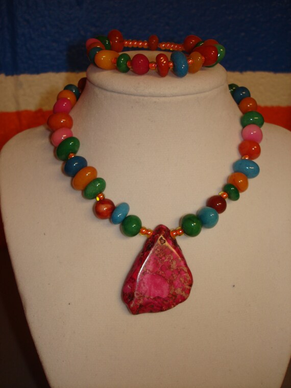 Little Diva Jelly Bean Necklace Set...Multicolored necklace