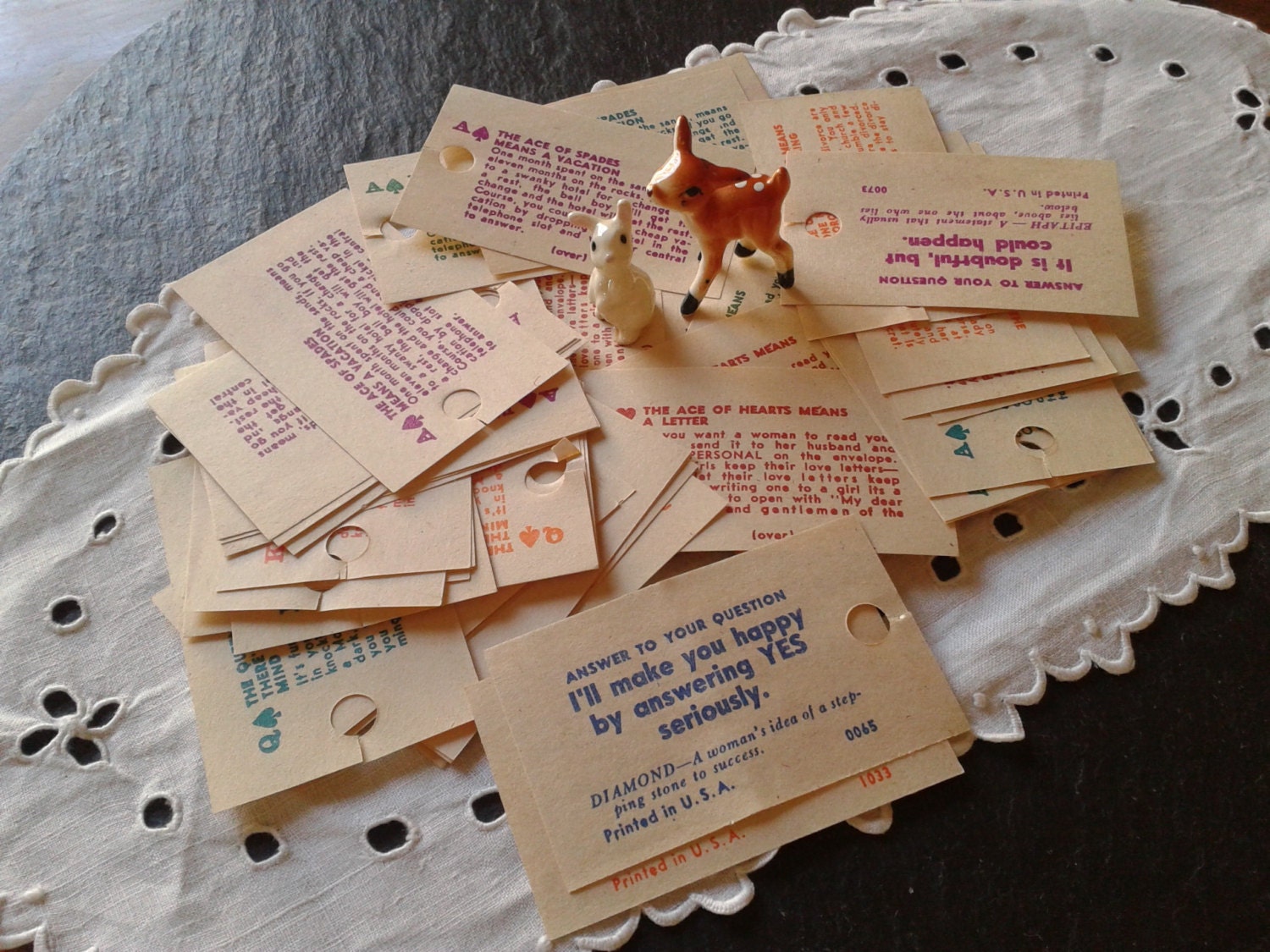 6 to 30 Twilight Zone fortune teller cards vintage 50s Swami