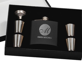 Personalized Groomsman Gifts, Flasks, Best Man Gift Box, 3, Flask, Best Man Gift, Father of the Groom Gift, Gifts for Him, Wedding Party