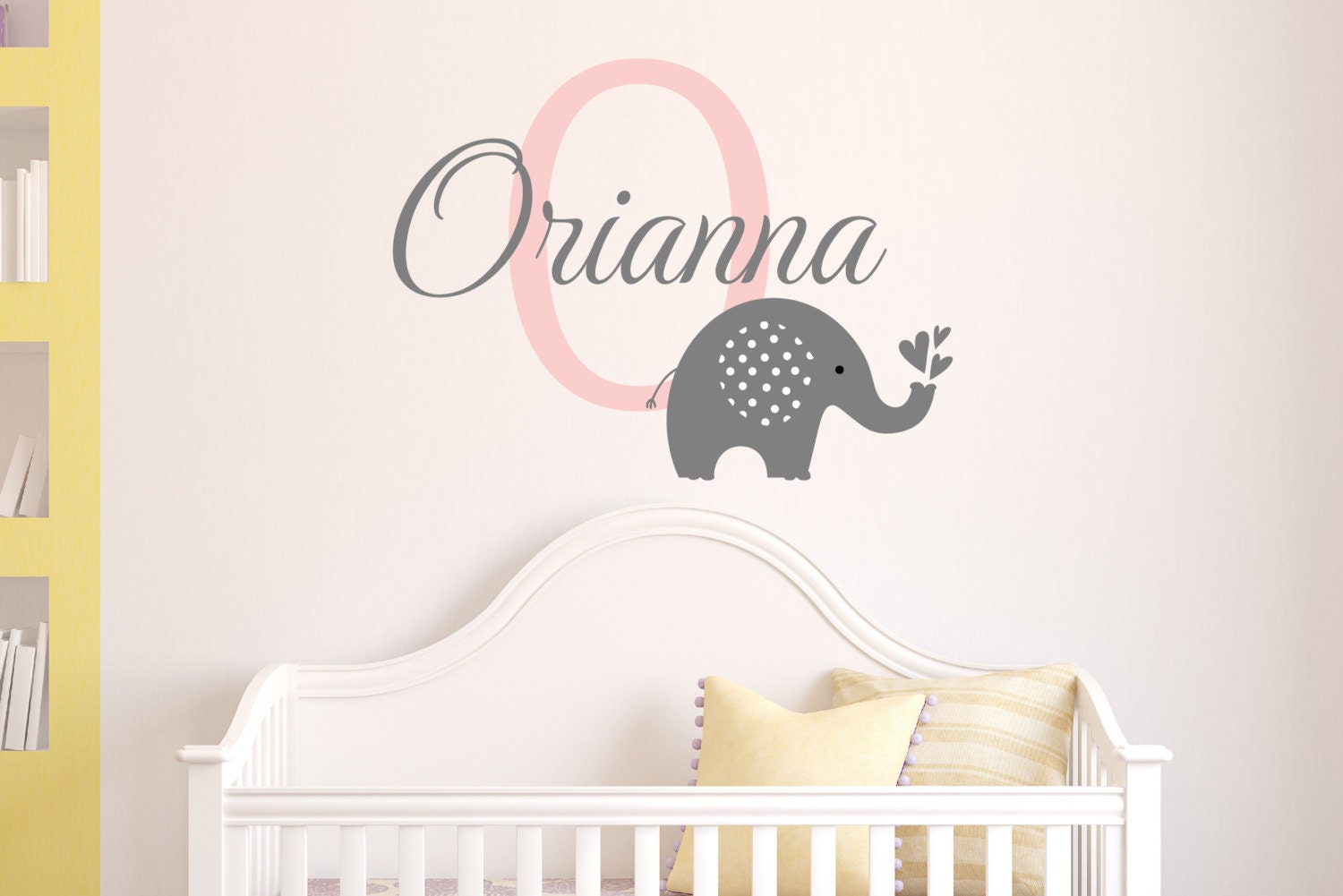 Elephant Decal Custom Name Decal Wall Vinyl Vinyl Decal