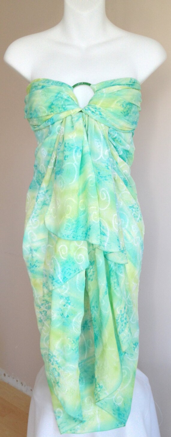 Green Bathing Suit Wrap/Skirt by UrbanChicCanada on Etsy