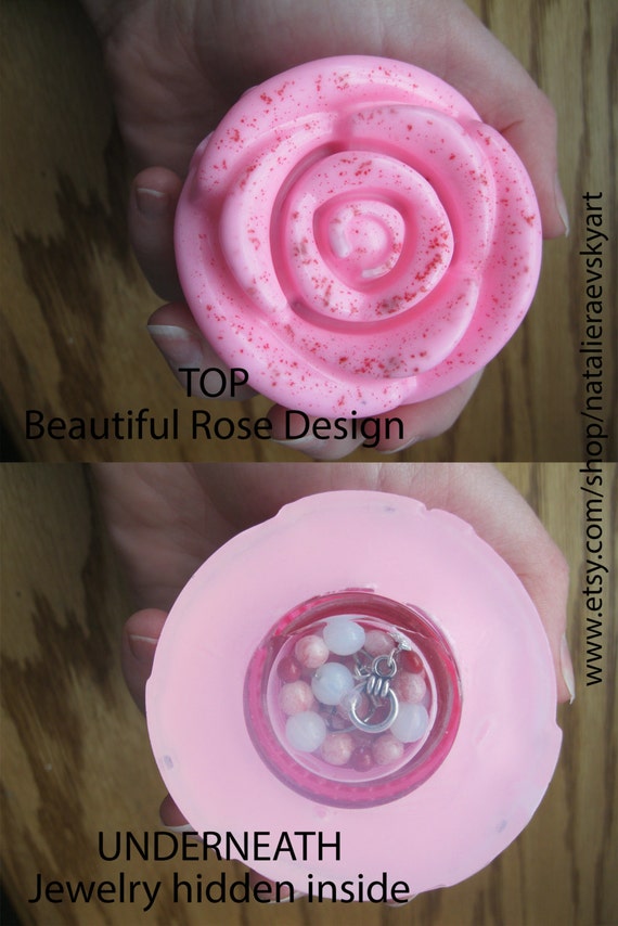 Hidden Treasure Soap / jewelry gift / locket by GeekSoapsbyNatalie