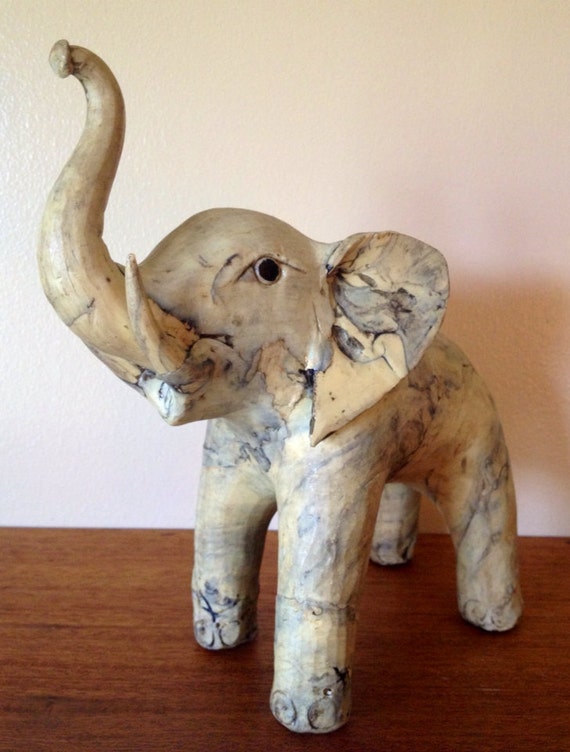 oyster shell elephant figurine