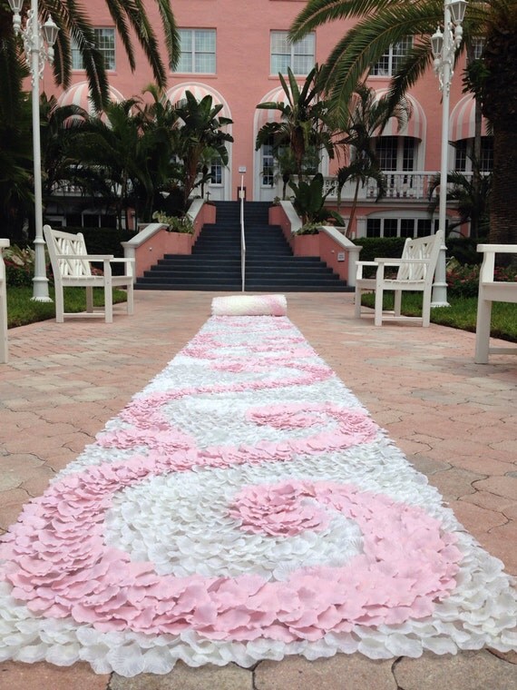 Rose Petal Aisle Runner The Floridian Blush Pink by PetaleDeRose